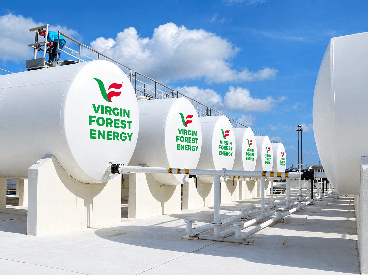 Virgin Forest Energy diesel fuel storage tanks